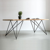 实木大餐桌时尚长方形家用餐桌大型办公桌会议桌饭桌欧式设计师
