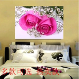 无框画玫瑰之约  沙发背景墙婚房餐厅走廊单联装饰画玫瑰花壁画