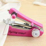 正品春来家用DIY小型手动缝纫机迷你袖珍式便携手按缝纫机简易