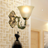 欧式古典壁灯美式简约古铜色卧室床头壁灯墙壁灯过道灯