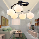 LED创意个性乡村卧室灯温馨浪漫欧式复古美式吸顶灯玻璃餐厅灯饰