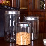 DEON大号茶叶罐 玻璃罐密封罐储物透明无铅玻璃泡酒罐子杂粮收纳