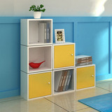 宜家儿童书柜自由组合简易书架置物架组装实木质小柜子储物柜矮柜