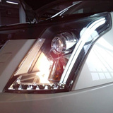 Smrke光导LED日行灯泪眼 双光透镜氙气大灯总成适用于凯迪拉克SRX