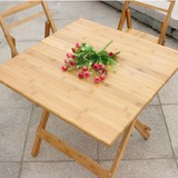 简易餐桌楠竹折叠桌可折叠方桌便携实木小户型桌子户外饭桌圆桌