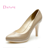 Daphne/达芙妮春季正品新款女鞋 细高跟防水台欧美单鞋1015101011