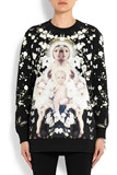 法国代购 Givenchy Flower Madonna 圣母肖像宽松长袖卫衣