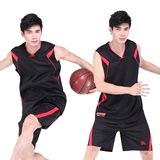 篮球服套装男匹锐队服光板篮球印字印号 队服定制双面穿篮球衣服