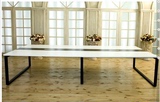 简约钢木6人-10人自由组合 现代 长条桌 办公桌椅 小型会议桌
