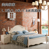 韩式田家具单双人床卧室家具欧式床儿童床公主床1.5米1.2高箱