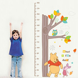 儿童身高贴儿童房幼儿园墙贴迪斯尼小熊维尼熊卡通动漫贴纸量高尺