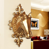 创意动物马头壁挂欧式墙饰装饰品玄关酒店树脂工艺品客厅墙面壁饰