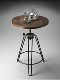 定制铁艺美式复古做旧实木小圆桌沙发配套创意茶几松木小边桌定做
