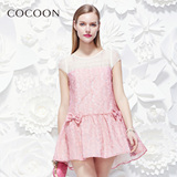 COCOON 2016夏新款专柜正品甜美蕾丝钩花修身连衣裙342F1020008