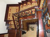 中式古典别墅实木楼梯地毯免胶防滑楼梯垫家用踏步垫定制楼梯垫