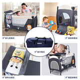 铁架床婴儿游戏床环保带滚轮儿童睡床多功能便携铁艺床1