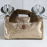 【北京专柜小样】Sisley/希思黎 咖啡金色亮皮面时尚化妆包手拎包