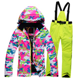 滑雪服套装女款 冬季加厚滑雪衣裤 单板双板防水保暖滑雪服女套装