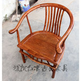 红木家具刺猬紫檀扇形椅 非洲黄花梨茶椅 中式实木圈椅 休闲椅