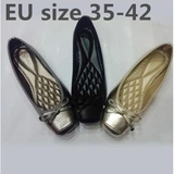 Plus Size 34-42 Fashion bowknot Women Flats black Shoes大码