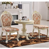 洽谈桌接待桌小户型饭桌实木餐桌椅组合美容院小圆形咖啡桌椅子