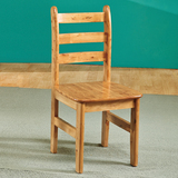 全实木餐椅 简约餐桌椅餐厅柏木椅子 靠背椅凳子木质椅子B平板椅