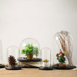 美式乡村风格桌面摆件 创意家居玻璃装饰品工艺品玻璃盖罐玻璃罩