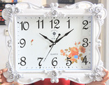 正品北极星静音欧式挂钟大数字长方形石英钟客厅卧室办公室时钟表