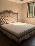 新古典布艺床欧式实木床简约时尚雕花婚床卧室美式双人床后现代床