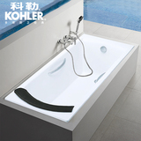 科勒浴缸 碧欧芙铸铁嵌入式浴缸1.7米K-8277T-0/GR 正品现货