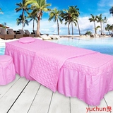 特价美容床罩 四件套美容院 专用加厚棉按摩床罩粉色床套包邮批发
