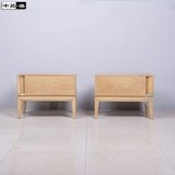 定制全实木床头柜北美进口白橡木简约现代中式北欧日式边柜矮柜