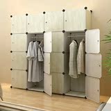 仿实木纹折叠组装收纳衣柜拆装组合衣橱塑料树脂大号韩式简易衣柜