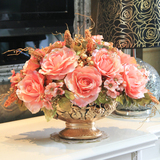 干花仿真花欧式花瓶套装 假花装饰花客厅餐桌花卉成品玄关 阿波罗