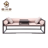 新古典布艺沙发家具套装现代简约新中式罗汉床实木沙发客厅组合