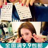 韩国新款可爱笑脸米奇字母指甲贴纸多彩多款美甲贴