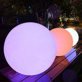 户外装饰LED七彩发光球创意圆球灯具花园草坪灯可充电遥控变色球