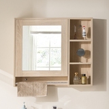 包邮免漆浴室柜镜柜实木多层实木板储物柜组合侧镜柜079