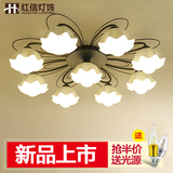 吸顶灯美式乡村客厅灯北欧韩式陶瓷餐厅灯具创意个性田园卧室灯具