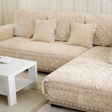四季布艺毛绒纯色沙发垫欧式客厅组合套装坐垫皮简约现代实木垫子