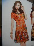 台湾品牌华曼妮2015中老年妈妈大码时尚夏季短袖女装专柜正品5640