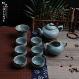 龙泉青瓷功夫茶具套装茶壶陶瓷大容量青瓷茶壶笑缨壶大号过滤