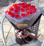 银川同城鲜花速递  永生花33朵香皂红玫瑰花 生日情人节送订花