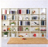 特价简易组合书柜书架简约多功能储物柜简易客厅实木书柜带门包邮