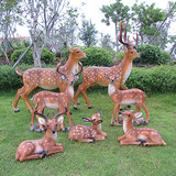 仿真梅花鹿摆件花园庭院别墅园林幼儿园摆设工艺品动物景观雕塑像