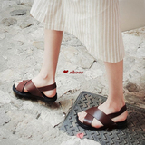 2016夏款韩国官网代购Cherrykoko交叉带露跟凉鞋C64PASH51(29356)
