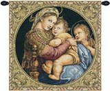 海外代购 挂毯壁毯 拉斐尔意大利 Seggiola 椅子的圣母玛利亚