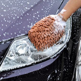 单面雪尼尔绒系擦车用手套洗车布多用途不伤漆汽车清洁用品