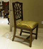 香奢一品定制家具美式餐椅实木简约单人无扶手沙发椅XHWX-051