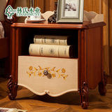 林氏木业美式新古典床头柜复古卧室带抽屉储物柜置物柜床边柜BF1B